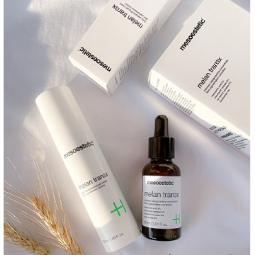 Mesoestetic Pigment solutions - Set depigmentare si mentenanta Crema-gel si ser - Melan Tran3x set 50+30ml